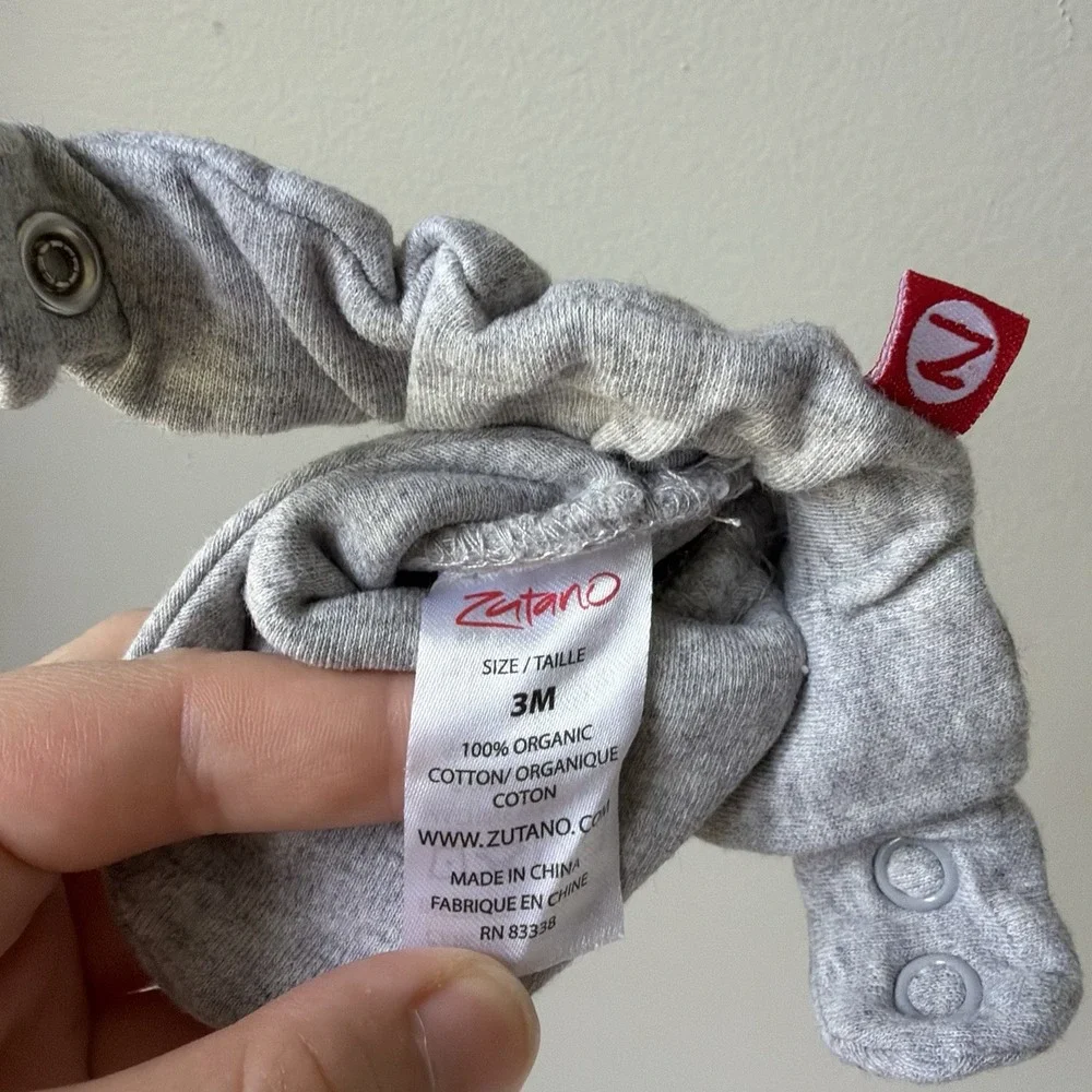 Zutano Lot Of 2 - Unisex Baby Fleece- Organic Cotton Booties Gray/ Brown Sz 0-3